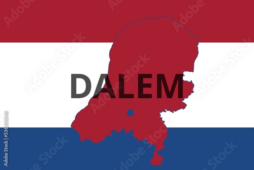 Dalem: Illustration mit dem Namen der niederländischen Stadt Dalem in der Provinz Gelderland photo