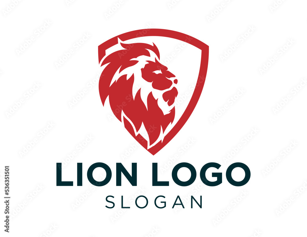 logo design about Lion on white background. made using the corel draw application.