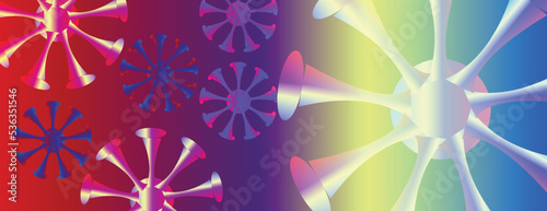 Corona virus background, a deadly virus, dangerous disease.