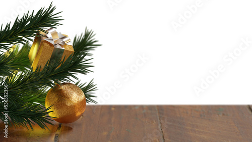 Decoraci√≥n de Navidad con fondo transparente - renderizado 3D realista. photo