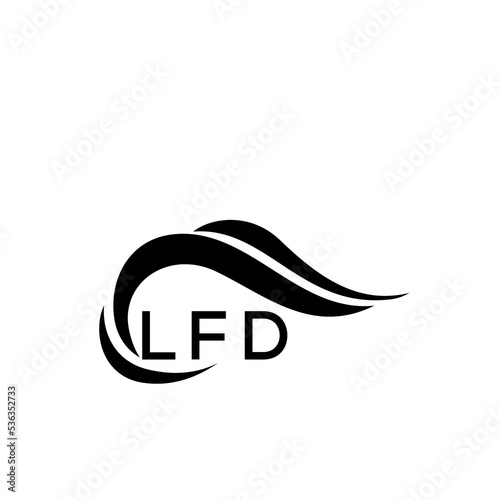 LFD letter logo. LFD blue image on white background. LFD Monogram logo design for entrepreneur and business. LFD best icon.
 photo