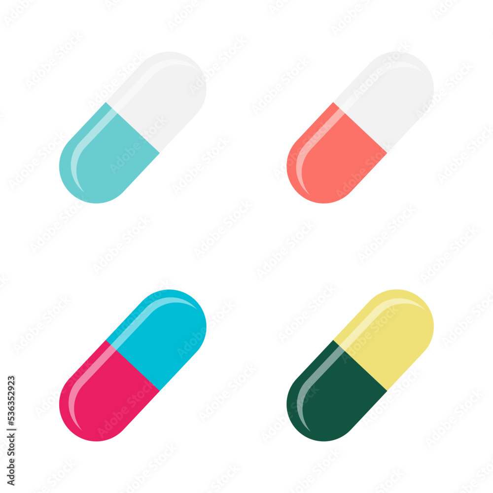 Pill flat icon isolated on white background. Pill flat icon isolated on white background.