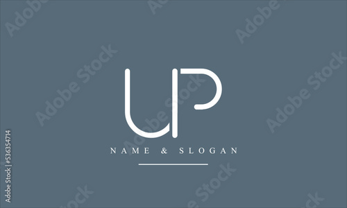 UP, PU, U, P abstract letters logo monogram