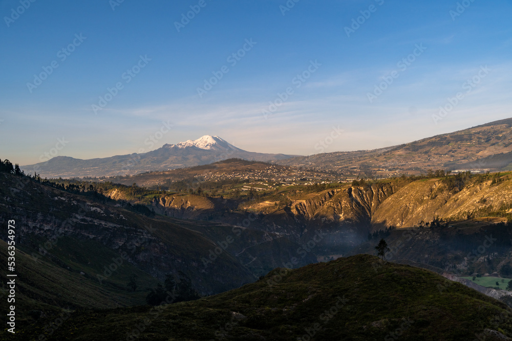 Chimborazo is the highest volcano and mountain in Ecuador, natural landscape