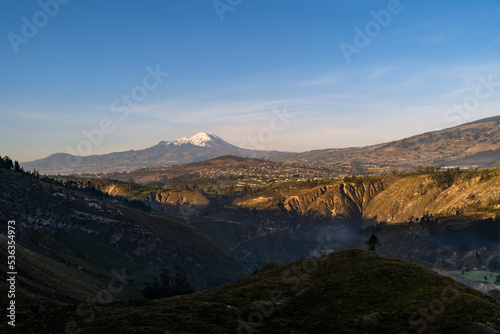 Chimborazo is the highest volcano and mountain in Ecuador, natural landscape