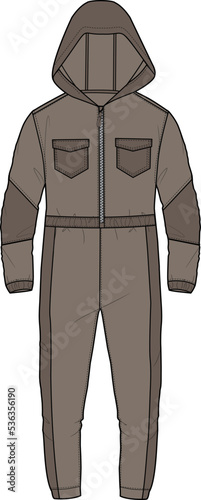 KIDS WEAR TRACKSUIT AND BOILDER SUIT WITH HOOD VECTOR