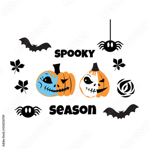 Foto Spooky season Halloween quote with Jack o’lantern