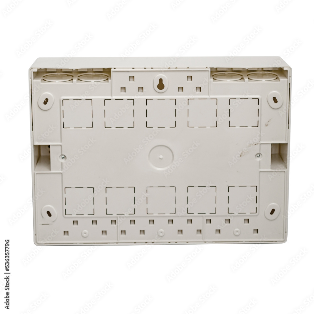 White plastic box for electrical equipment fuses White plastic box for electrical equipment fuses