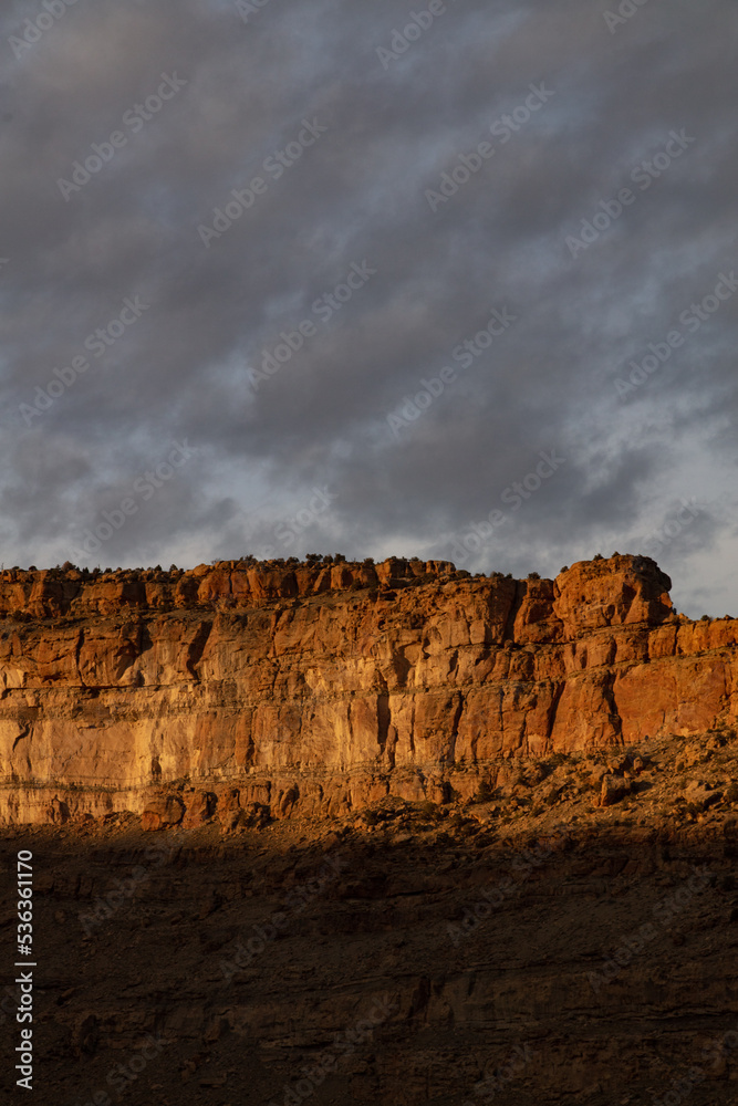 Buttes at sunset in Grand Junction, Colorado.