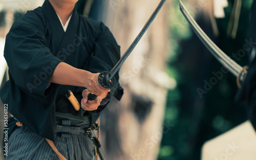 日本刀を構える人物（Demonstration of Japanese sword） 