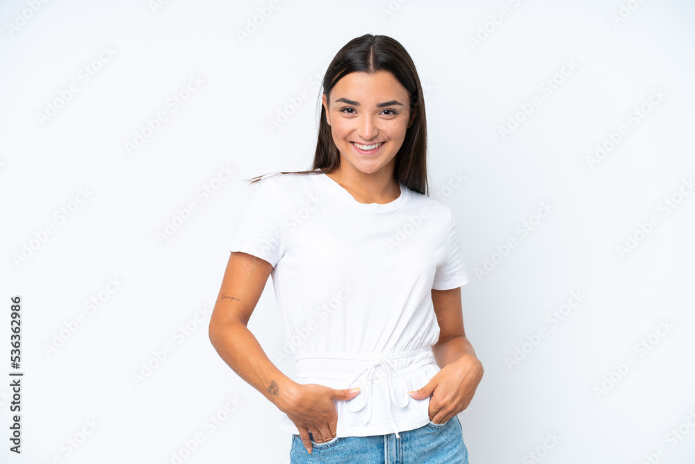 Young caucasian woman isolated on white background laughing Young caucasian woman isolated on white background laughing