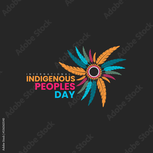indigenous people day greeting design photo