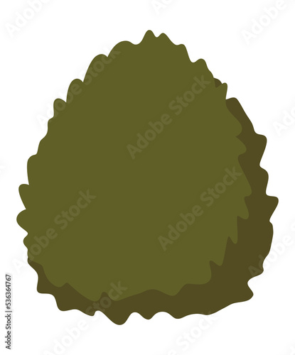 Isometric road construction scene element. Bush icon vector illustration