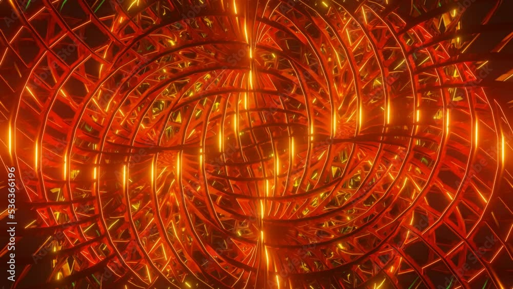 3D milticolor kaleidoscope mandala abstract background of trippy art psychedelic trance to open third eye with visuals energy chakra futuristic audiovisual vj seamless loop.