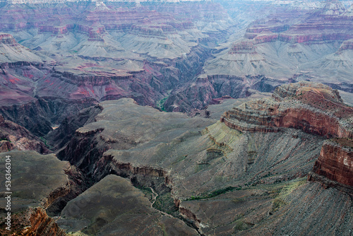 A detailed shot inside the Grand Canyon in Arizona