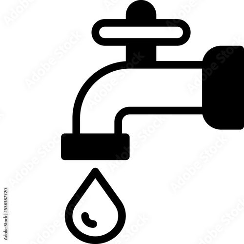 faucet solid line icon
