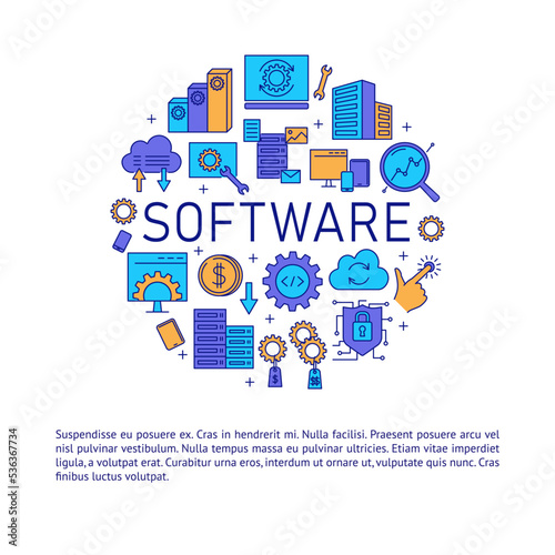 Wallpaper Mural Computer application software banner with place for text Torontodigital.ca