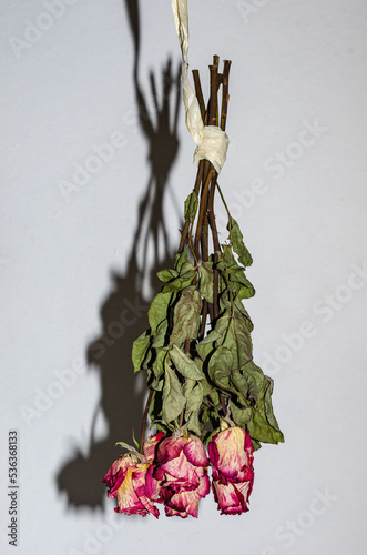 hanging bouquet of roses
