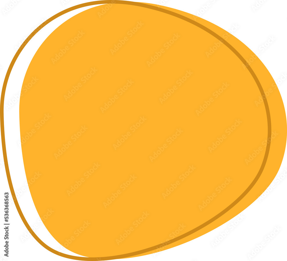 Text bubble abstract shape with yellow color.