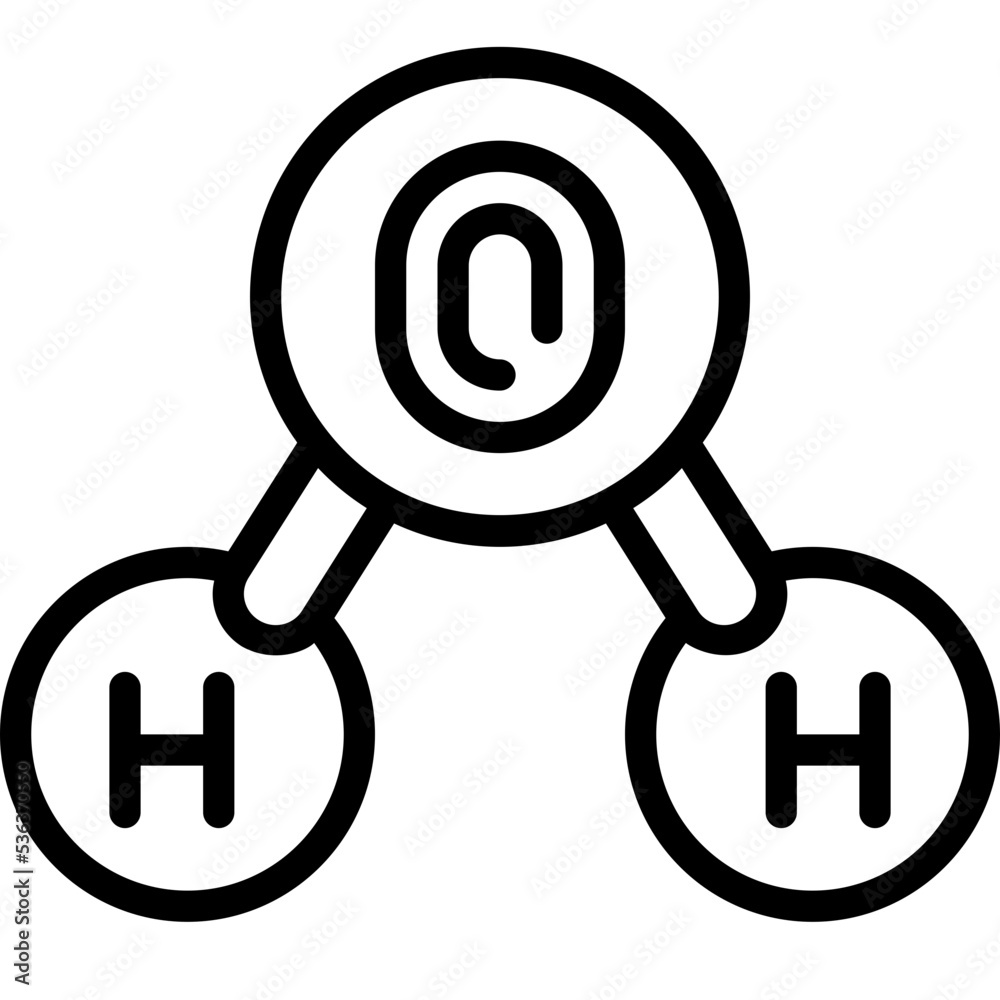 h2o line icon h2o line icon