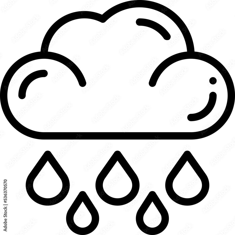 rainy line icon rainy line icon