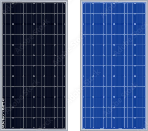 Solar energy panel on white, alternative electricity vector of sustainable resources. Vector file illustration