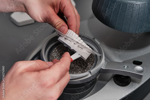 Production process of the clear aligner. Orthodontic clear aligner