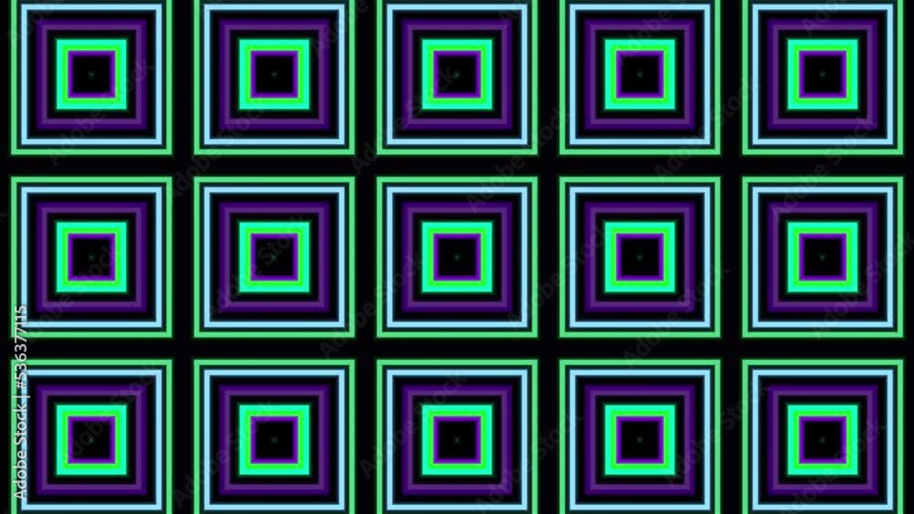 Flashing square tiled neon lights vj loop