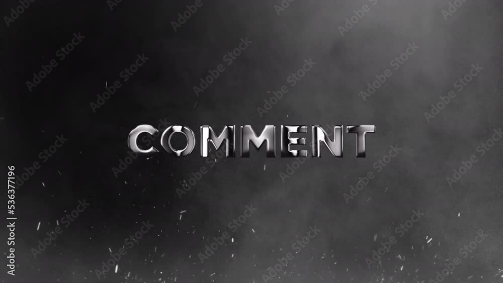 Silver Comment Title Animation Silver Comment Title Animation