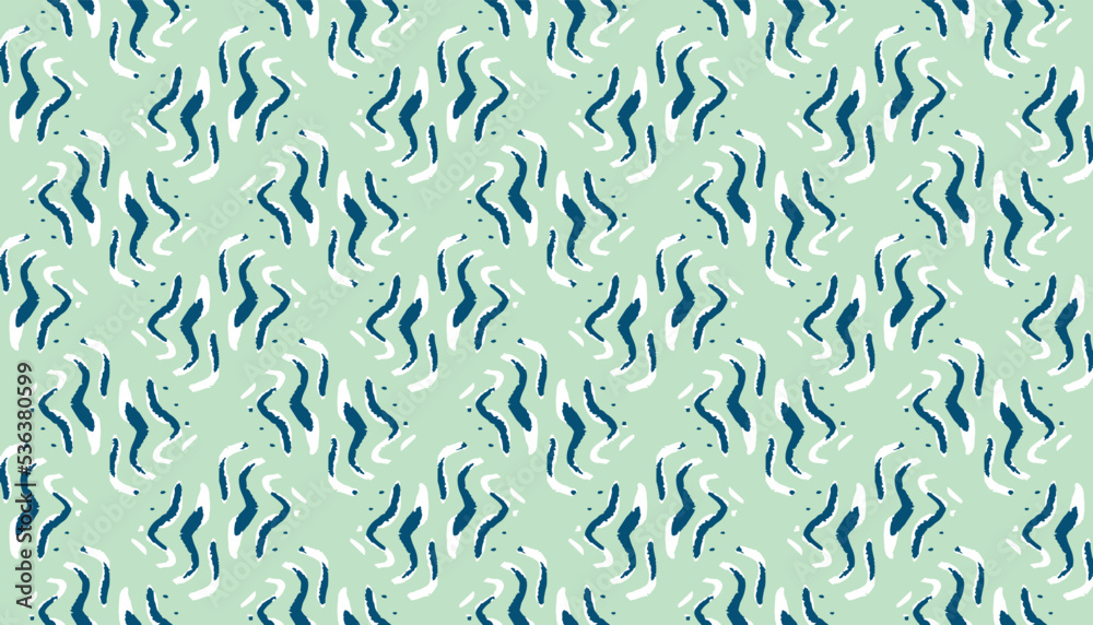 Ethnic Vector Ikat Geo Boho. Aqua Graphic Wallpaper. Seaweeds Imitation Pattern. Mint Design Ceramic. Wavy Lines Tapestry. 