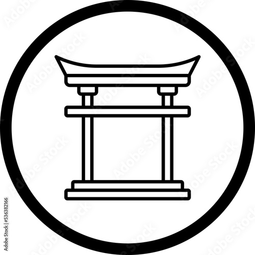 Torii Gate Icon Style