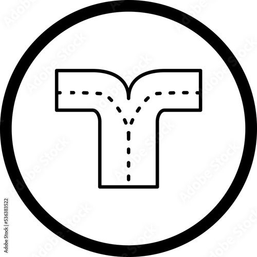 Road Split Icon Style
