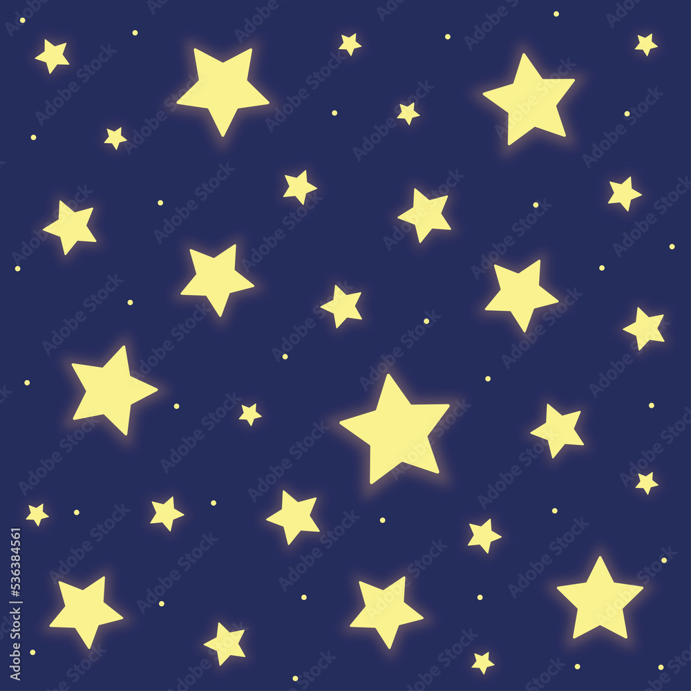 pattern illustration night sky with yellow stars pattern illustration night sky with yellow stars