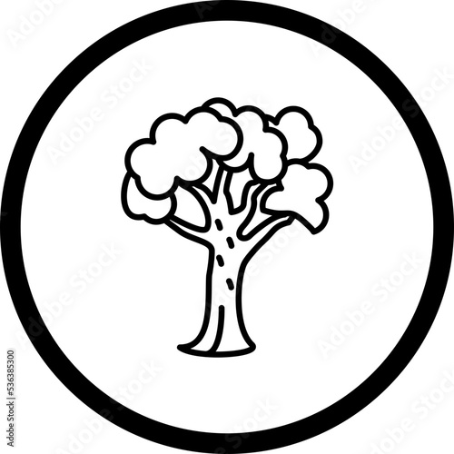 Deciduous Tree Icon Style