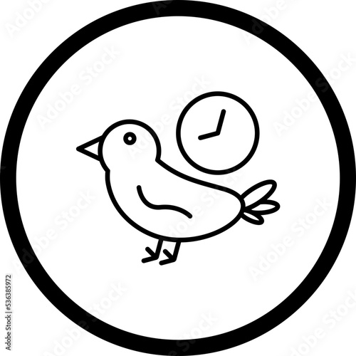 Early Bird Icon Style