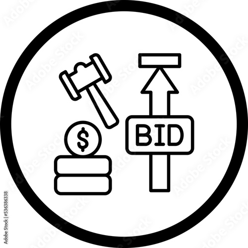 Maximum Bid Auction Icon Style