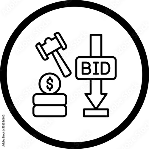 Minimum Bid Auction Icon Style