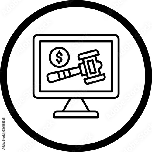 Online Bidding Icon Style