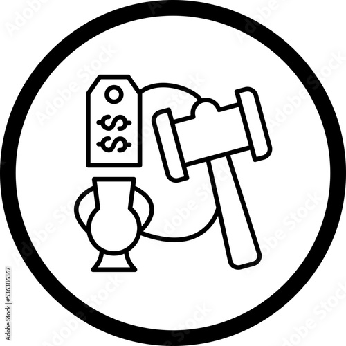 Reserve Bid Auction Icon Style