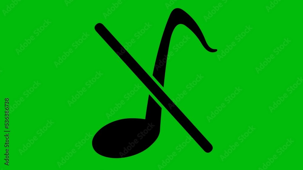 Animation of music note icon locked or inactive, on a green chroma key background
Animation of music note icon locked or inactive, on a green chroma key background