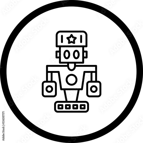 Military Robot Icon Style