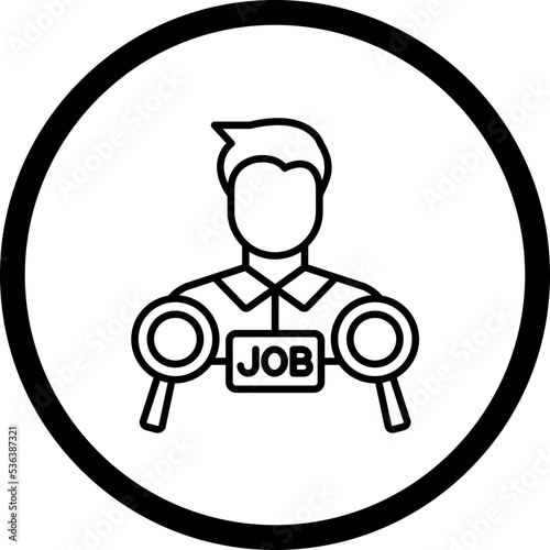 Job Seeker Male Icon Style