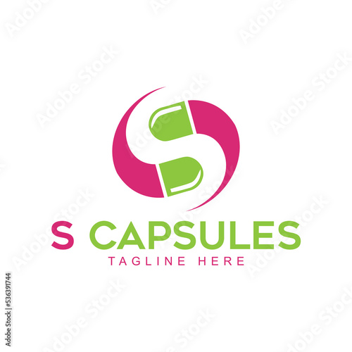 Word S Capsules Logo Vector Template