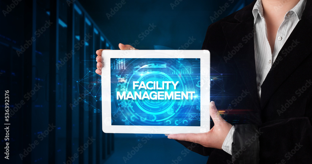Person holding tablet, business concept Person holding tablet, business concept