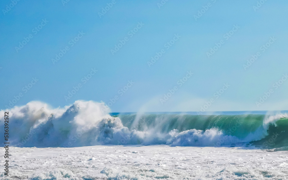 Extremely huge big surfer waves at beach Puerto Escondido Mexico. Extremely huge big surfer waves at beach Puerto Escondido Mexico.