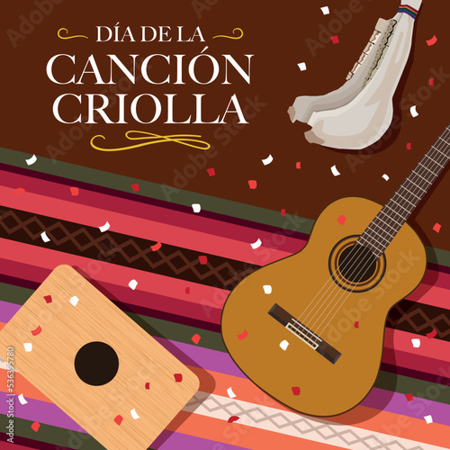 Ilustración por el Día de la Canción Criolla