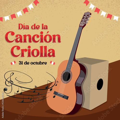Ilustración por el Día de la Canción Criolla photo