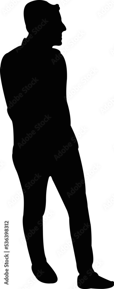 a man walking body silhouette vector