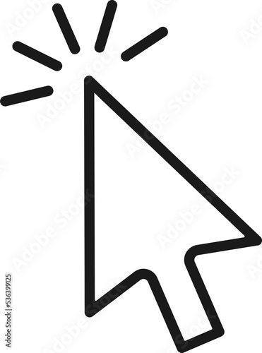 Pointer arrow click png icon. photo