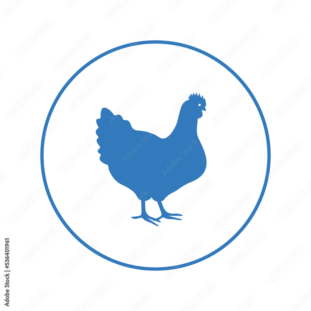 The domesticated animal hen icon | Circle version icon |